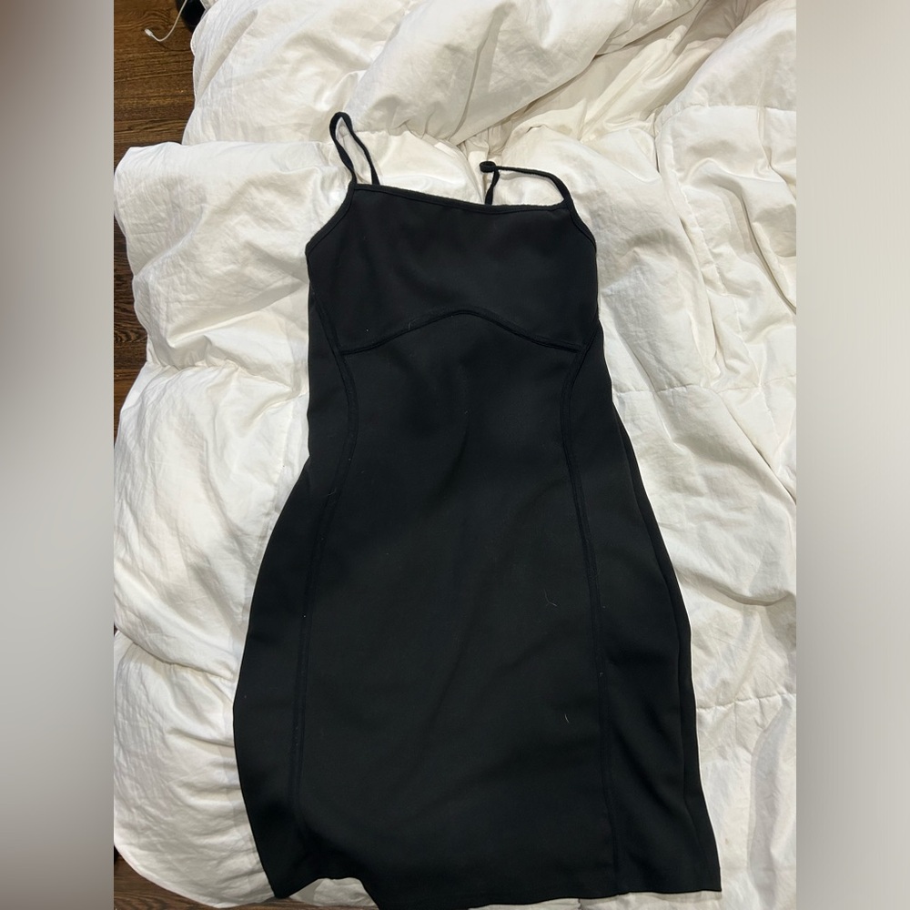 Sleeveless black dress
